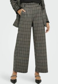 JDY JDYGEGGO MIA LONG CHECK PANT - Pantaloni - cobblestone