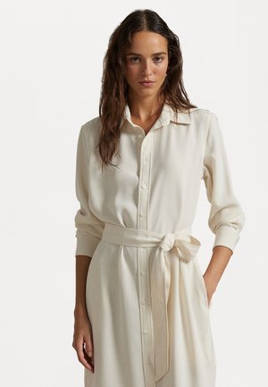 SATIN SHIRTDRESS - Blusenkleid - mascarpone cream