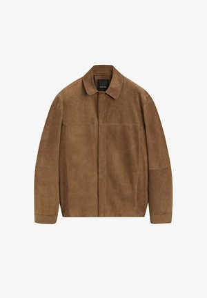 Massimo Dutti, Lederjacke - dark brown
