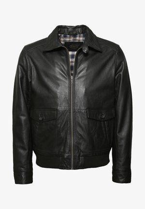 MIT BRUSTTASCHE SAMUEL - Leather jacket - black