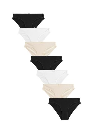 7 PACK - Bikini pezzo sotto - black   pastel rose nude   white