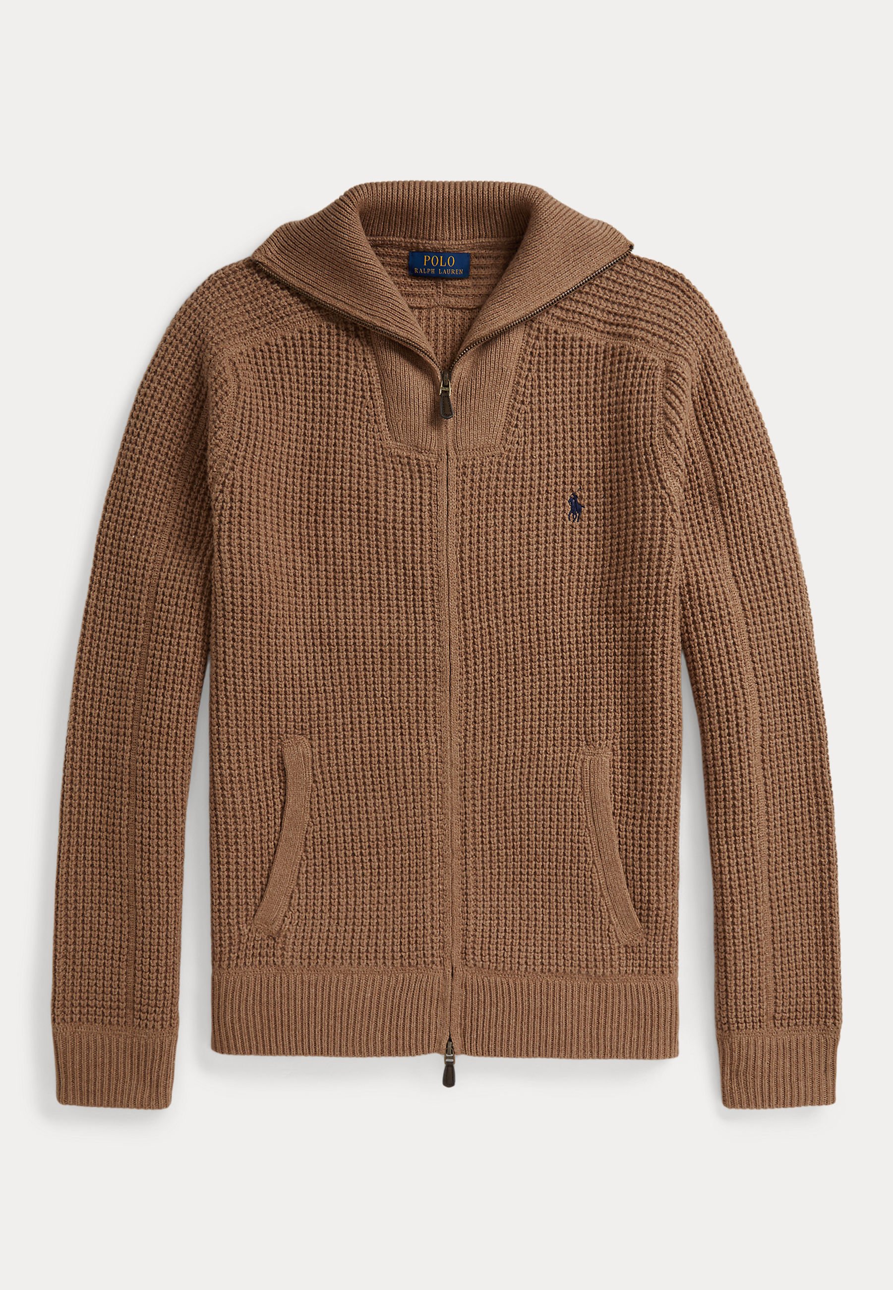 Polo Ralph Lauren WAFFLE-KNIT WOOL-COTTON FULL-ZIP - Cardigan