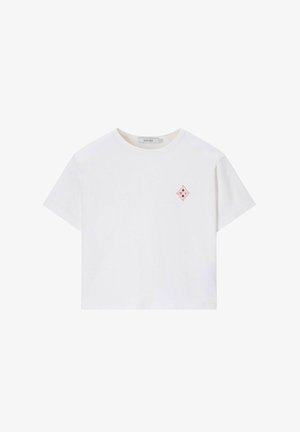 Sissy-Boy, SISSY-BOY T-SHIRT MIT STICKEREI - WEISS - T-shirt basique - weiß