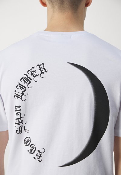 Han Kjøbenhavn SHADOWS MOON REGULAR TEE UNISEX - Marškinėliai su spaudiniu - white