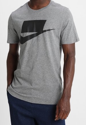 T-Shirt print - mottled dark grey