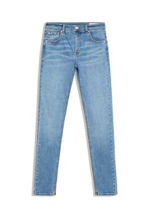 Bershka, HIGH-WAIST SKINNY JEANS - Jeans Skinny - light blue
