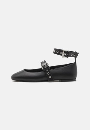 Steve Madden MACBETH - Ankle strap ballet pumps - black