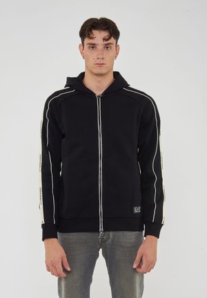 CON CAPPUCCIO - Felpa con zip - black