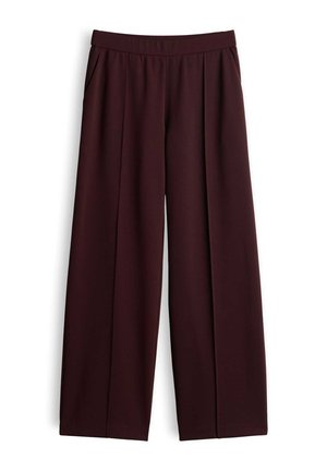OPUS, WIDE LEG SHINE - Pantalon classique - cherry jam