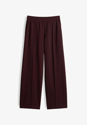 OPUS, WIDE LEG SHINE - Stoffhose - cherry jam