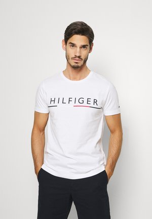 GLOBAL STRIPE TEE - T-shirt med print - white