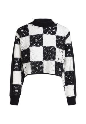 Karl Lagerfeld Jeans CROPPED - Jumper - black white