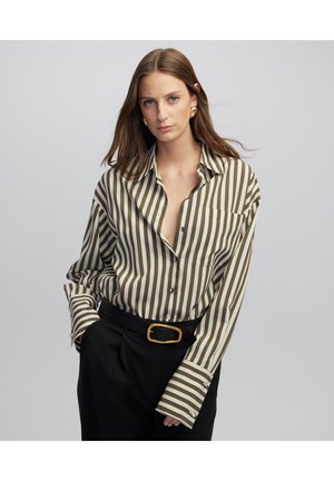 STRIPED LOW SHOULDER  - Camicia - l khaki
