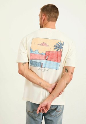 REGULAR FIT - COAST TO COURT GRAPHIC - T-Shirt print - natural