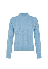 Sun68 TURTLE NECK CABLE - Maglione - cielo