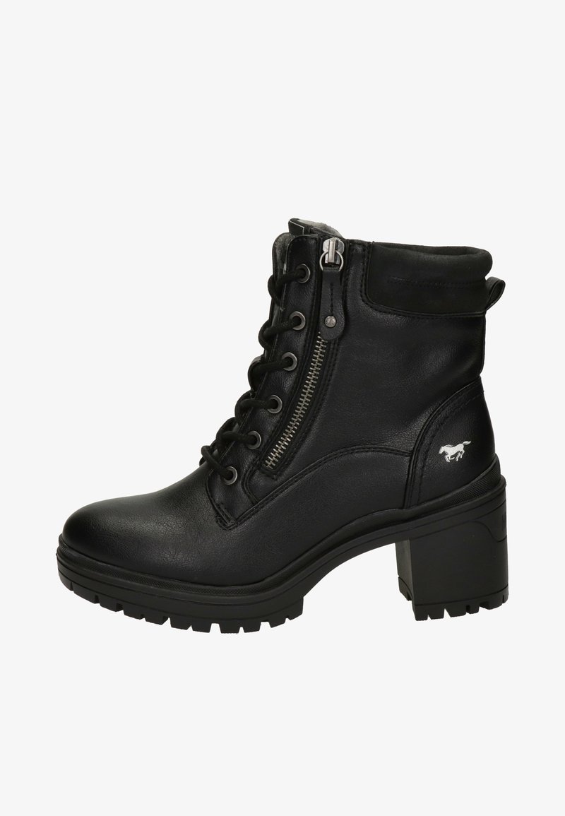 Mustang Schnürstiefelette - zwart