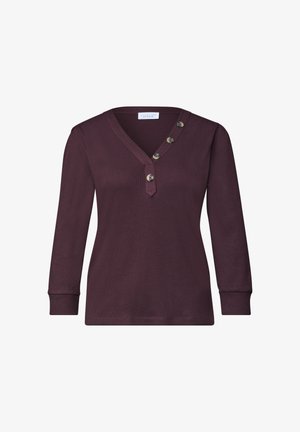 Street One Studio, 3/4-ARM SHIRT MIT V-AUSSCHNITT UND KNÖPFEN - Longsleeve - very berry
