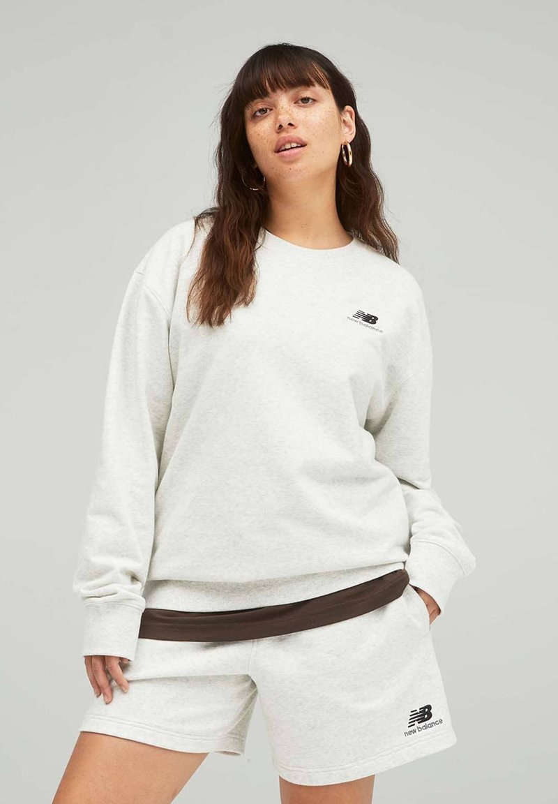 New Balance ESSENTIALS - Sweatshirt - dunkelgrau/mottled light grey -  Zalando.de