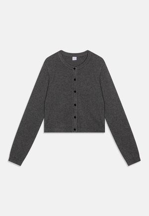 BASIC - Kardigan - dark grey melange