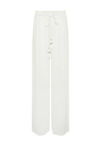 Long Tall Sally TIE WAIST WIDE LEG - Pantaloni - white
