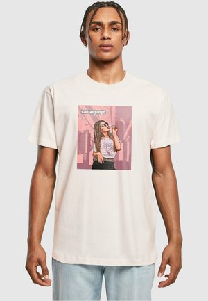 Merchcode GRAND - SAN ANTONIO ROUND NECK - T-shirts med print - pink marshmallow