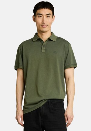 TOM TAILOR, POLOSHIRT IM USED-LOOK - Polo - green tonal stripe