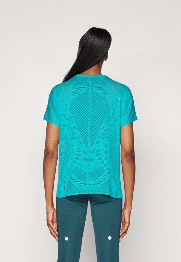 METARUN TOP - Sports T-shirt - wave teal3