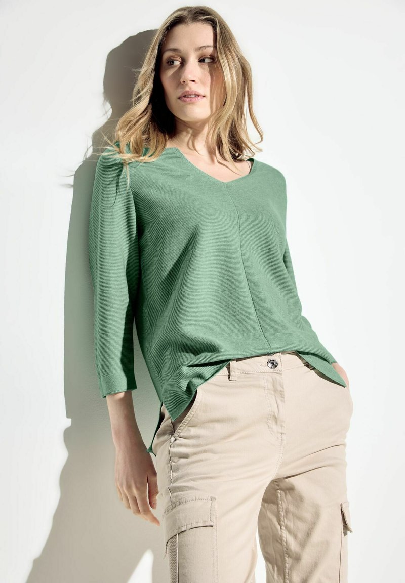 Damen Strickpullover - Lockere Passform mit V-Ausschnitt