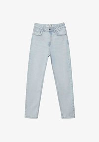 Stradivarius MOM Jeans baggy light blue denim/carta da