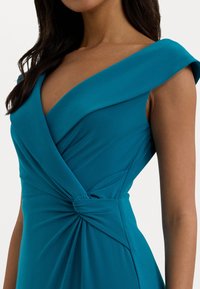 Lauren Ralph Lauren JERSEY OFF THE SHOULDER GOWN - Iltapuku - turquoise sky