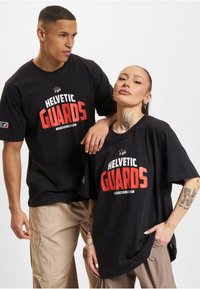DEF EUROPEAN LEAGUE OF FOOTBALL  HELVETIC GUARDS  - Apdrukāts T-krekls - black