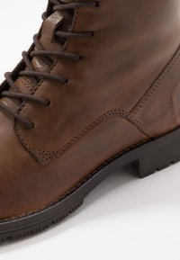 Jack & Jones WORCA - Botines con cordones - cognac