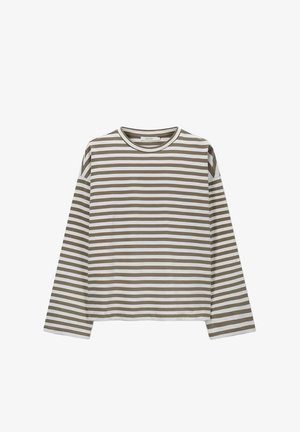 GESTREIFTES - T-shirt à manches longues - dunkelgrün