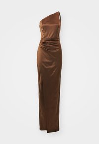 WAL G. AUTUMN WEDDING LOIS ONE SHOULDER MAXI - Rochie maxi - chocolate brown