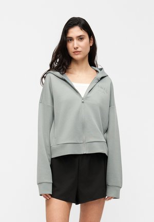 Bluză de molton cu fermoar - winter grey