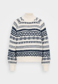 Vero Moda Tall VMHENYA HIGHNECK  - Stickad tröja - birch/navy