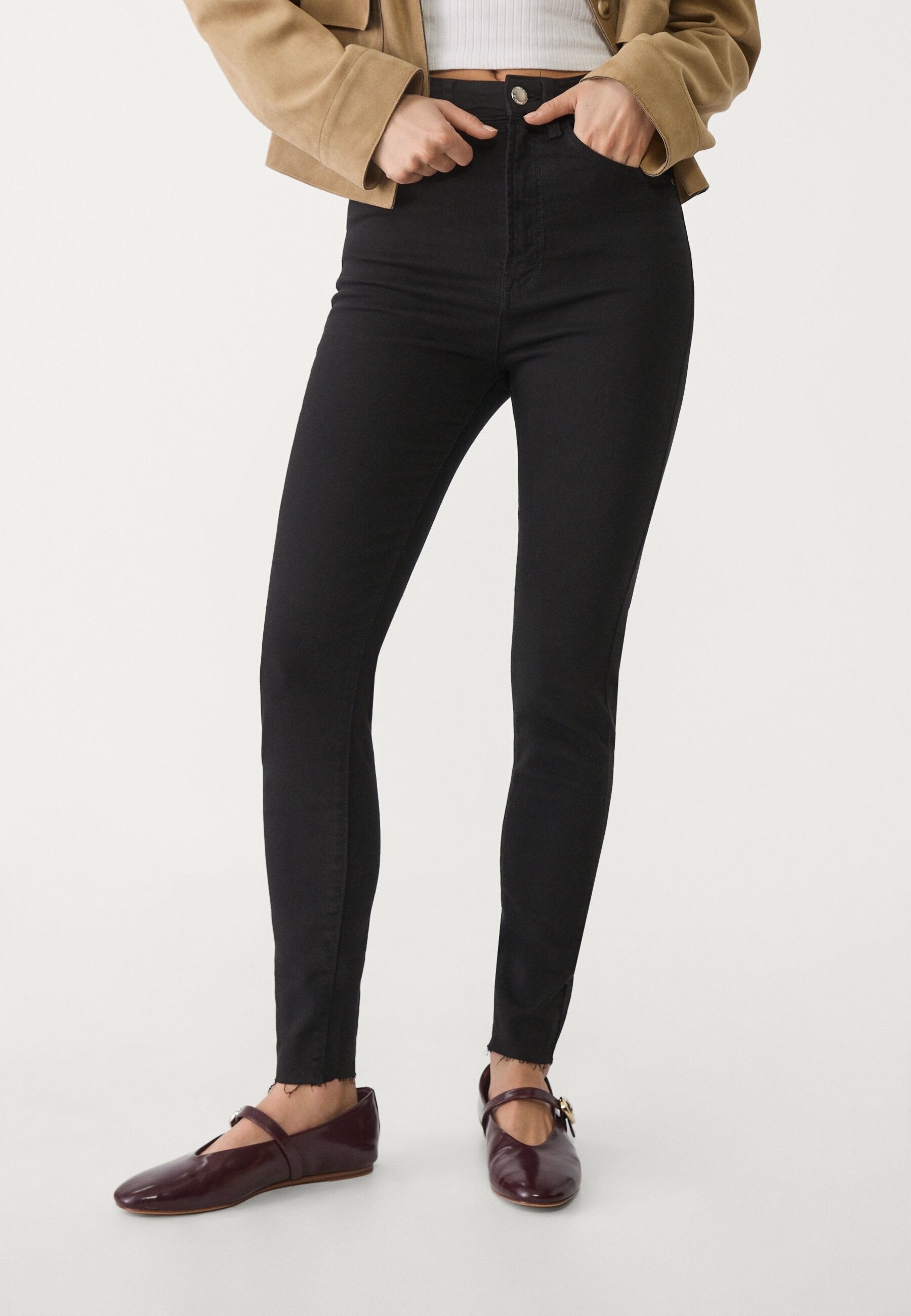 Stradivarius Vaqueros pitillo black/negro (Segunda mano