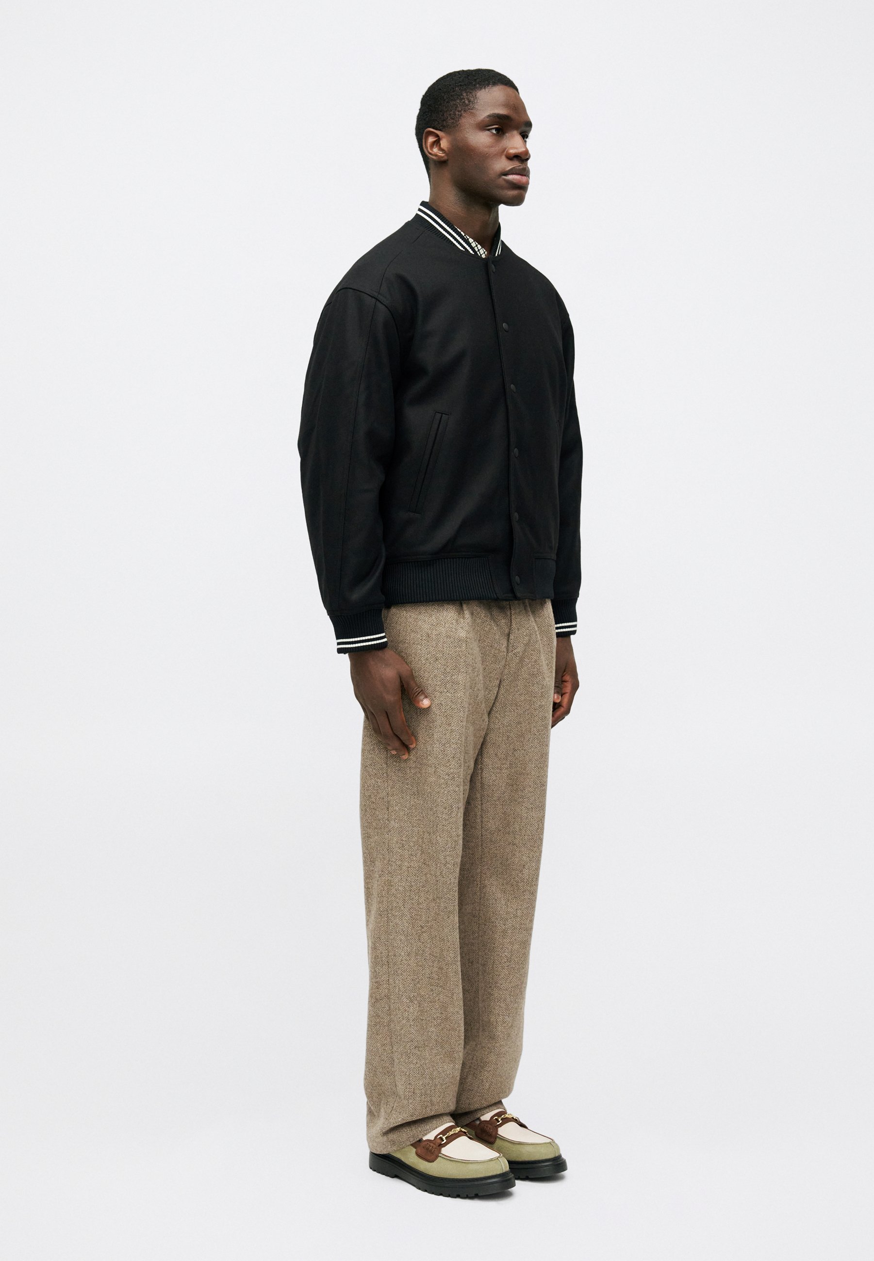 Maison Kitsuné VARSITY - Bomber Jacket - black - Zalando.co.uk