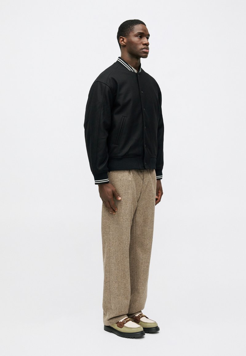 Maison Kitsuné VARSITY - Bomber Jacket - black - Zalando.co.uk