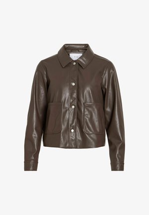 VILA, JACKE VIHELLIUM BESCHICHTETE - Veste en similicuir - coffee bean1