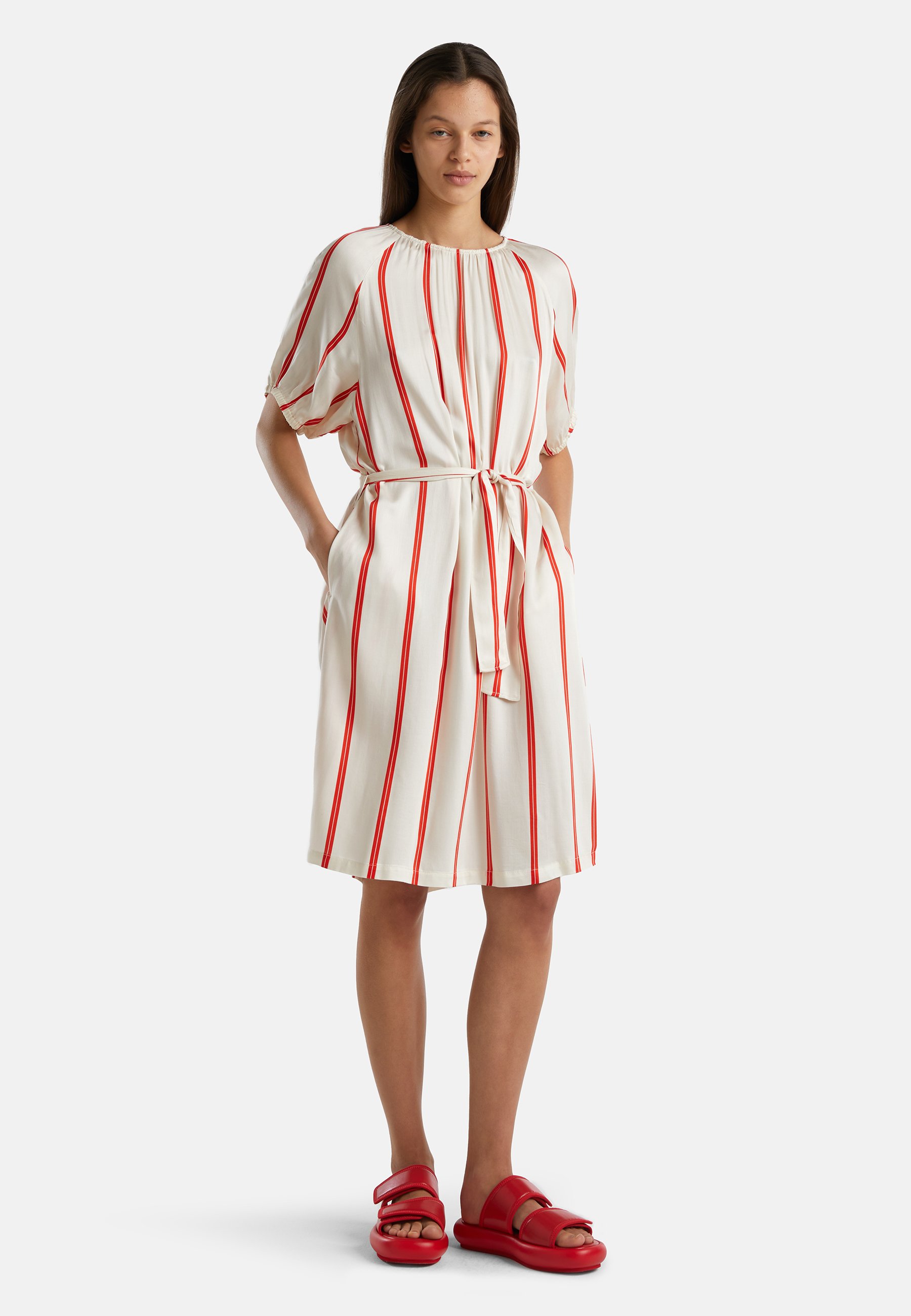 benetton vestito a righe