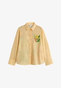 Non sélectionné, yellow banana print embroidered