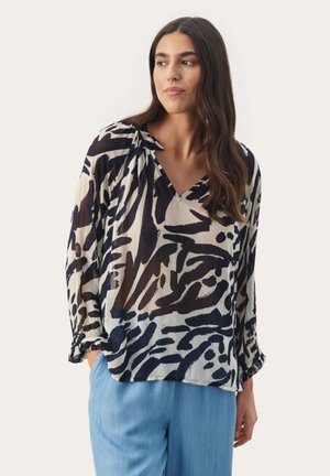 ELSIAPW - Blouse - dark navy brush print