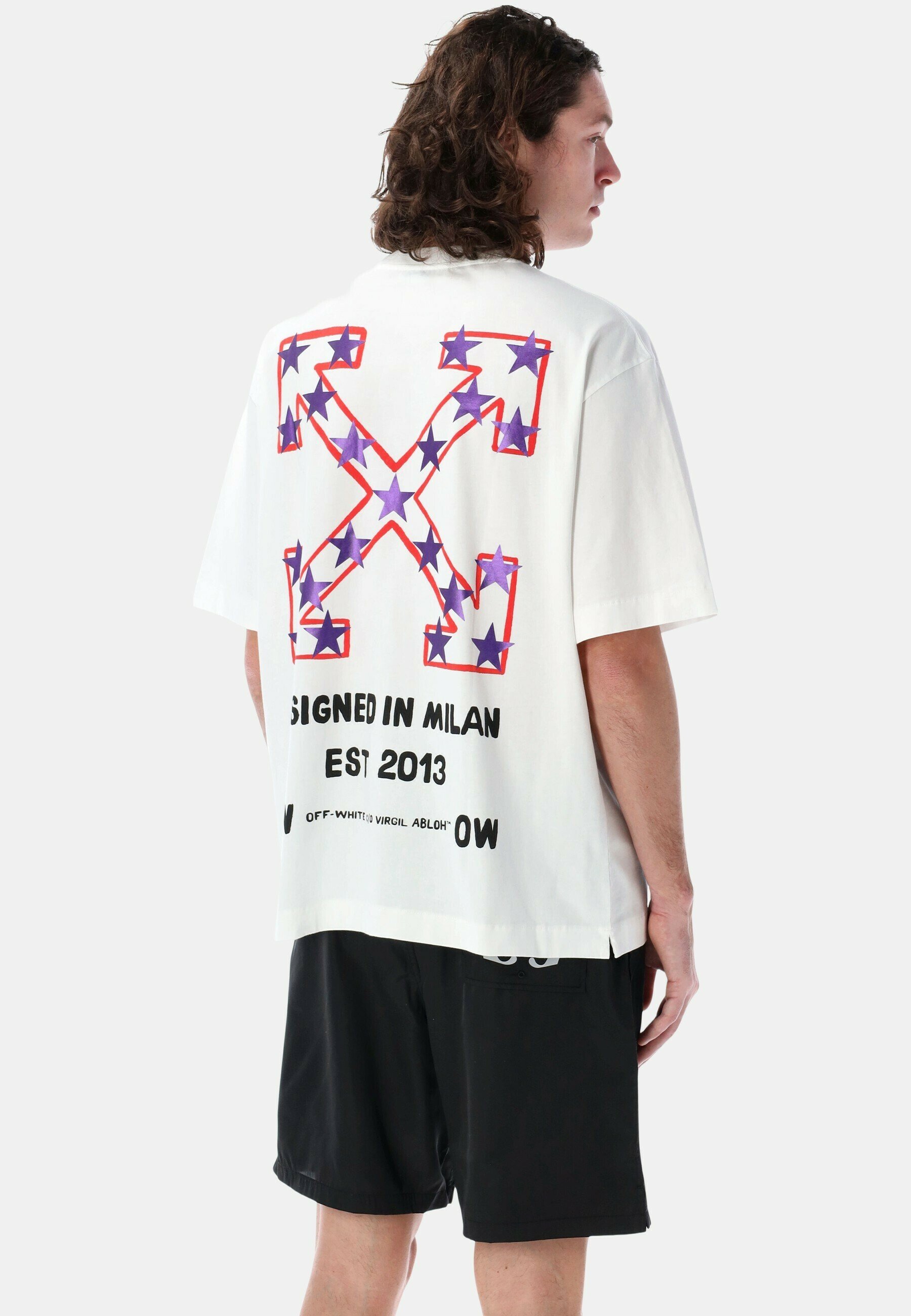 OFF-WHITE STAR ARROW SKATE - T-shirt con stampa - white