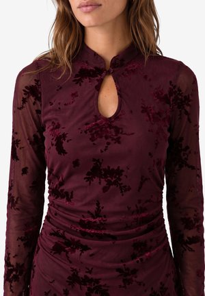 Koton, KOTON DRESSES FLORAL TULLE MINI DRESS - Vestido informal - brown