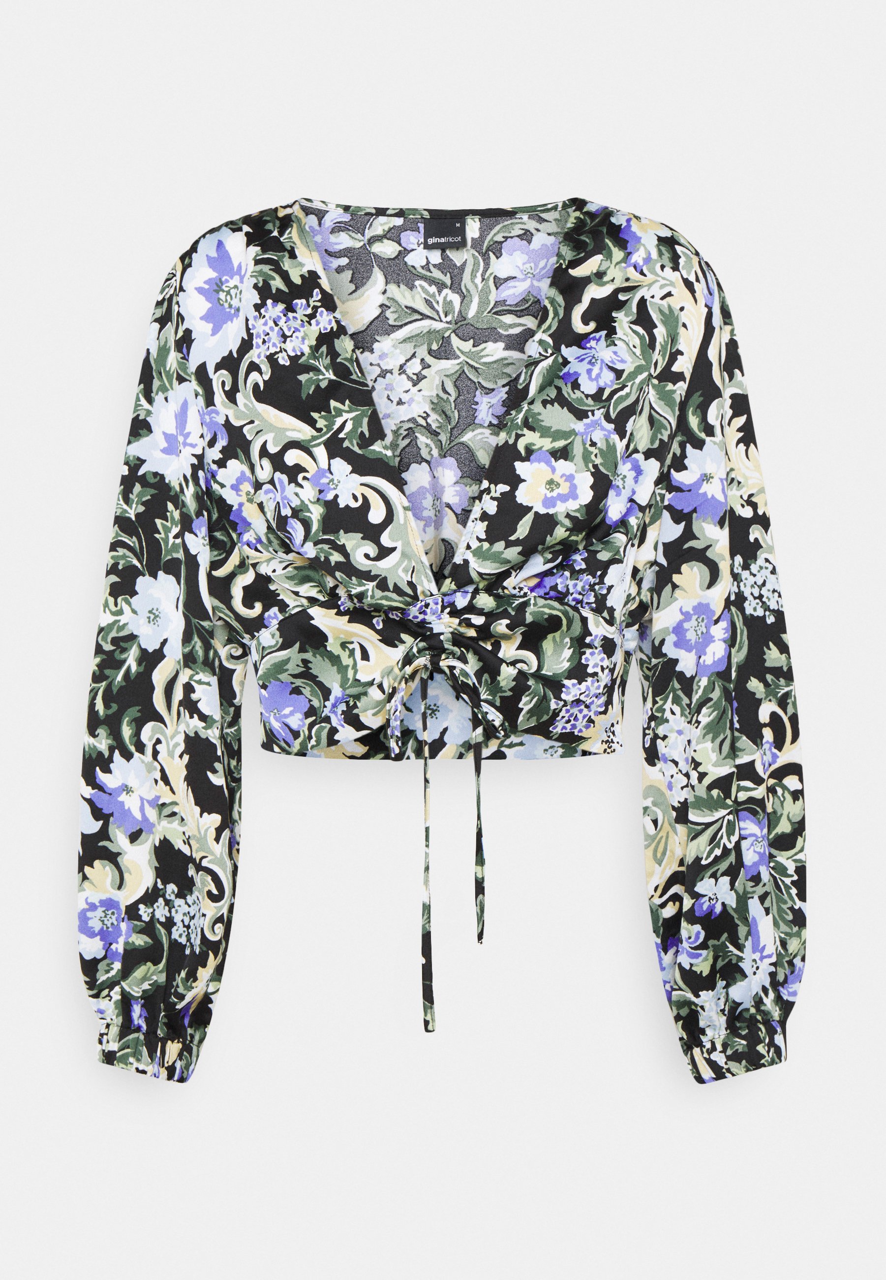Gina Tricot Petite Tara Blouse Long Sleeved Top Big Fall, Women's, Size: 12, Multi-coloured