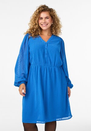 MIT TON-IN UND  PUNKTEN - Vapaa-ajan mekko - blue