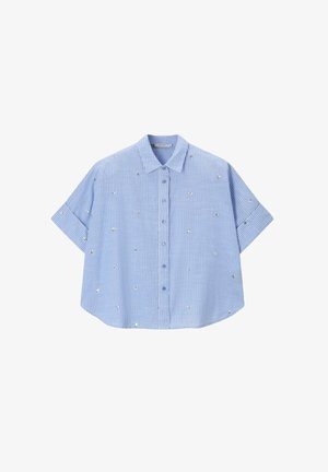 Sissy-Boy, SISSY-BOY GESTREIFTE BLUSE MIT PAILLETTEN - BLAU - Chemisier - blau