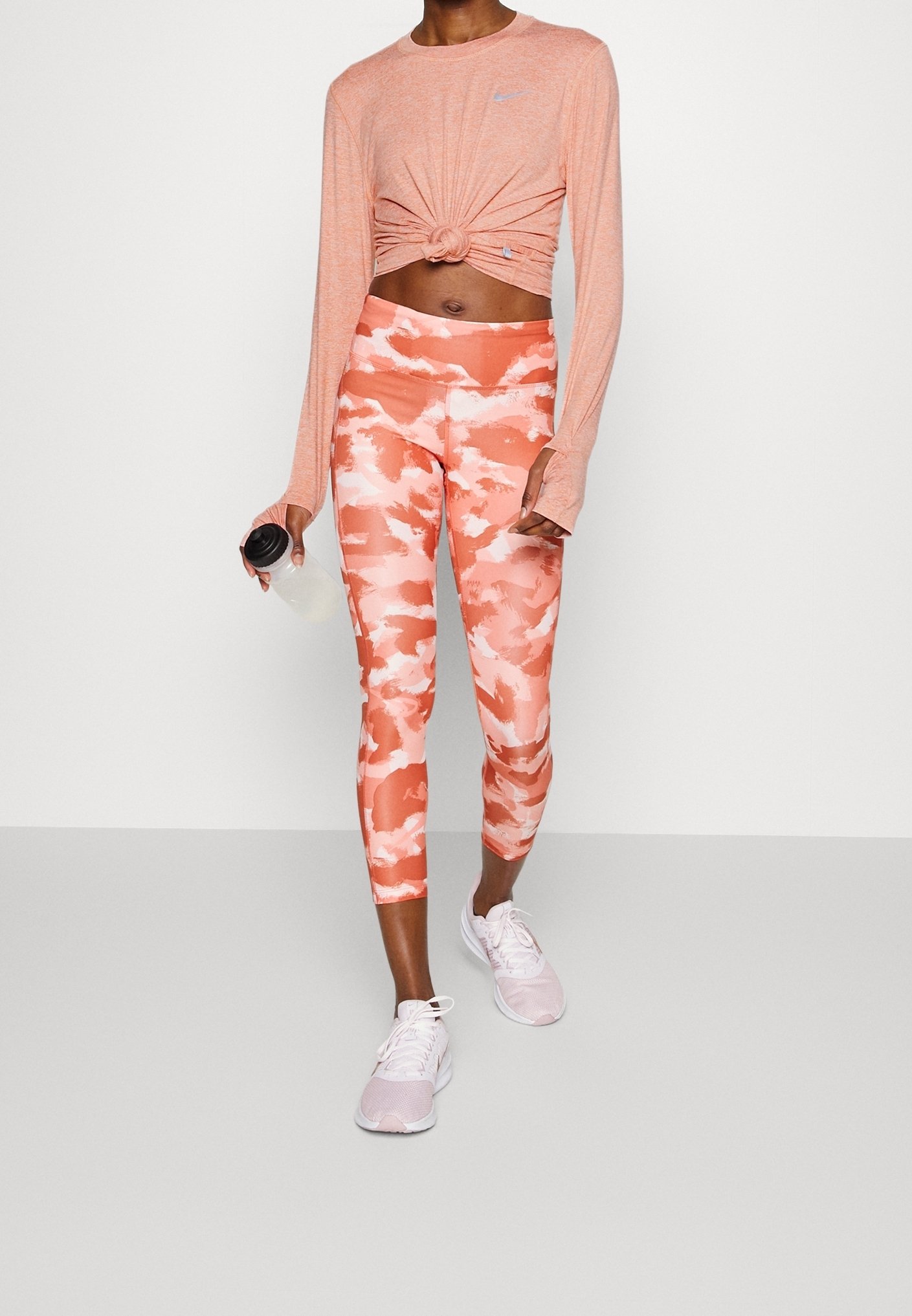 nike orange tie dye crop top