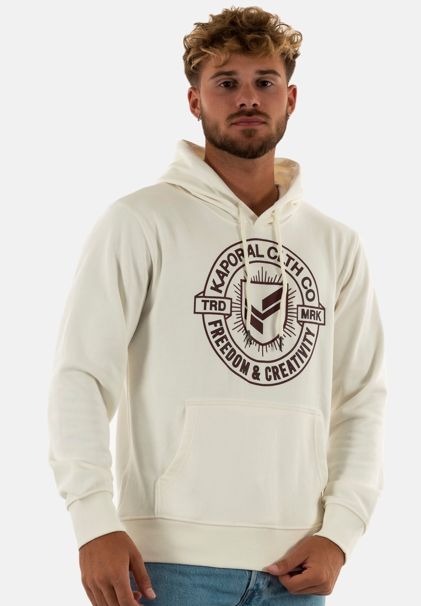 Kaporal Veste Homme SOMA En Cuir 100% Camel - Taille XL - Style Motard Élégant